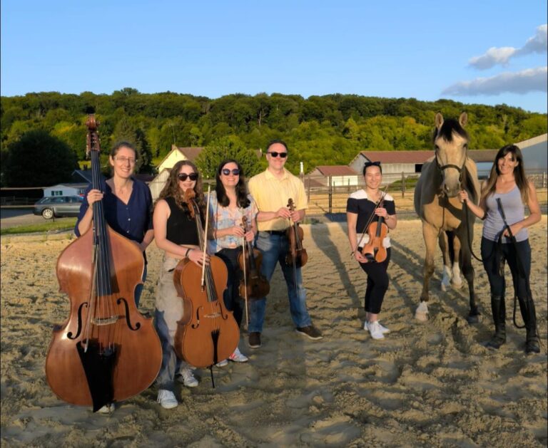 Spectacle équestre avec quatuor
